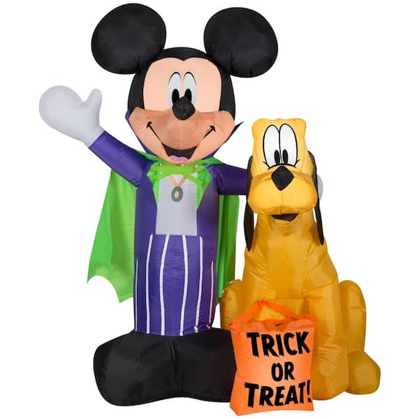 Mickey Mouse and Pluto Christmas Inflatable Indoor/Outdoor Holiday Decoration Gemmy Disney 5 Ft 