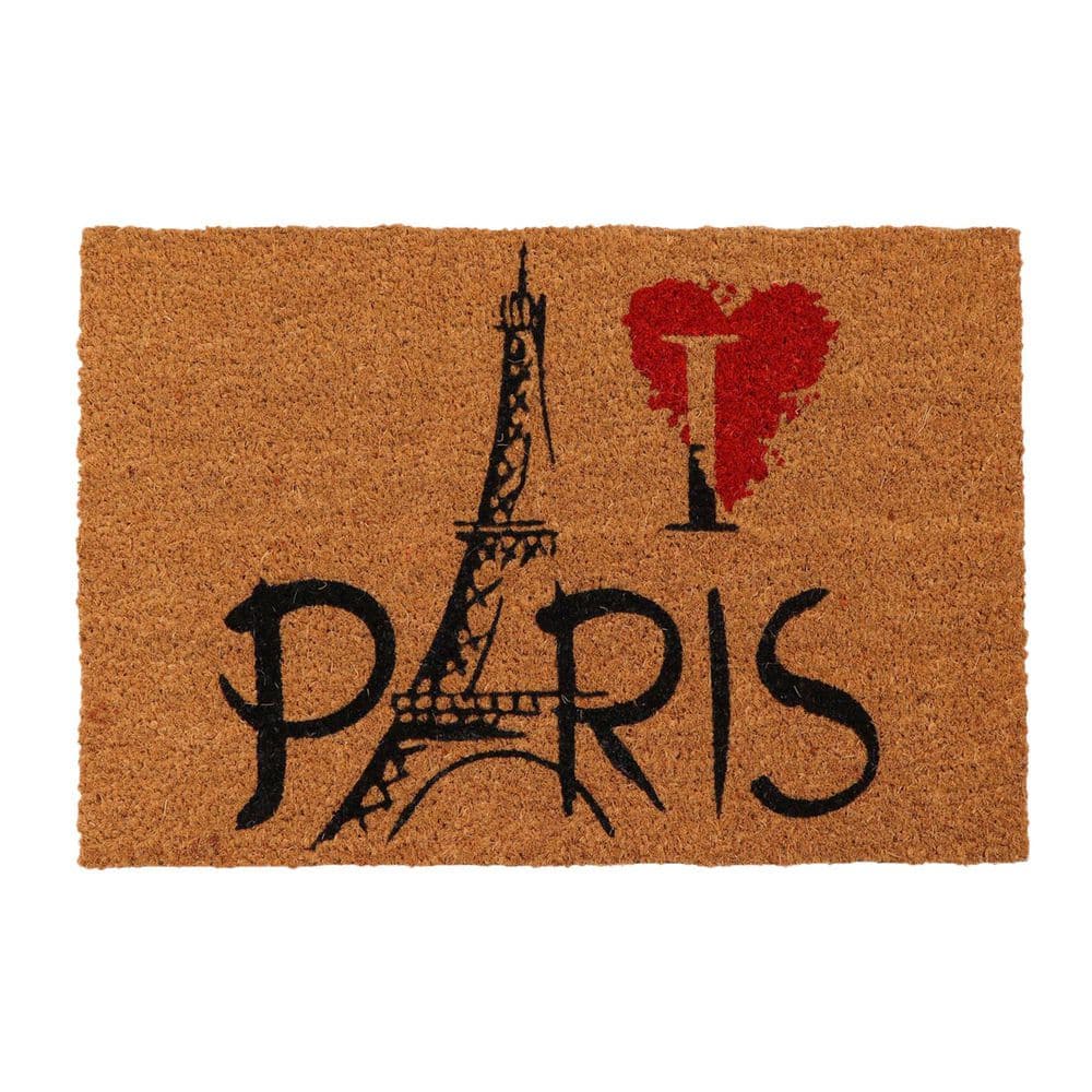 EVIDECO French home goods Paris Eiffel Natural 16 in. x 24 in. Coconut