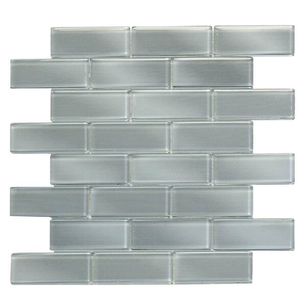 Solistone Mardi Gras Carrollton 12 in. x 12 in. x 6.35 mm Light Gray Glass Mesh-Mounted Mosaic Wall Tile (10 sq. ft. / case)