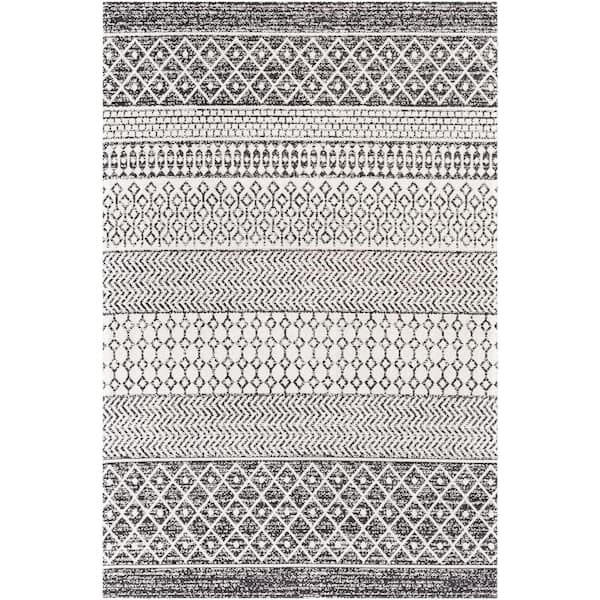 Livabliss Shiloh Black Doormat 2 ft. x 3 ft. Moroccan Machine-Washable Area Rug