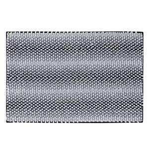 Memory Foam 20 in. x 30 in. Black Heathered Stripe Polyester Rectangle Bath Rug