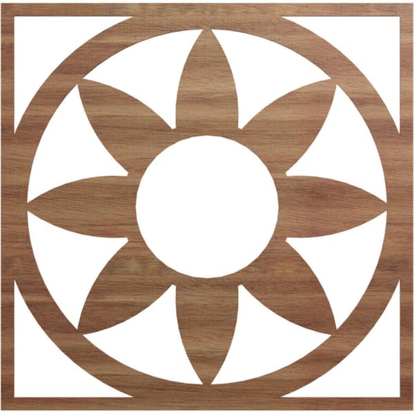 Ekena Millwork 0.25 in. x 34 in. x 34 in. Wood Medallion Moulding