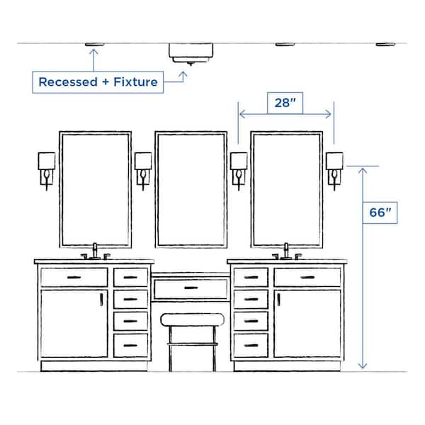 Leap Collection 23 in. 3-Light Antique Bronze Etched Glass Modern Bathroom Vanity Light