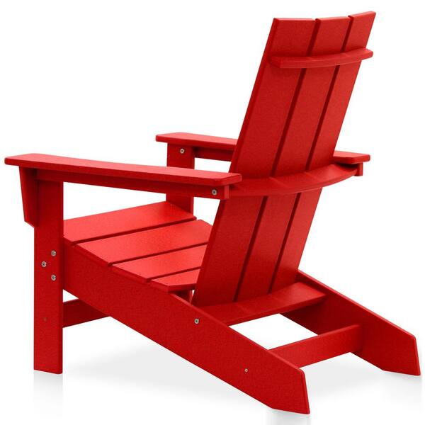 cherry red adirondack chair