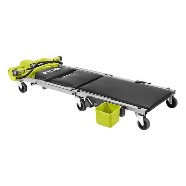RYOBI - ONE+ 18V Cordless Automotive Dual Function 400 lb. Capacity, 800 Lumen Lighted Mechanic Garage Creeper Seat (Tool Only)