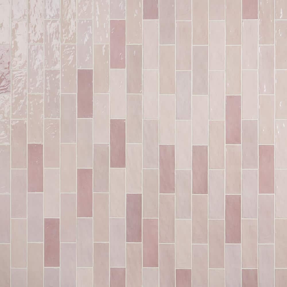 Kingston Pink 3x8 Glossy Ceramic Subway Wall Tile