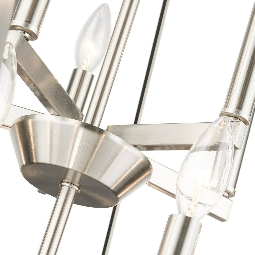 Black Industrial 15-Light 2-Tier Foyer Chandelier