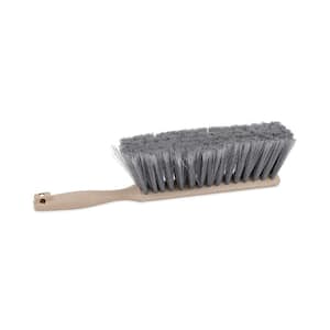8 in. Flagged Polypropylene Bristle Counter Brush with Tan Handle