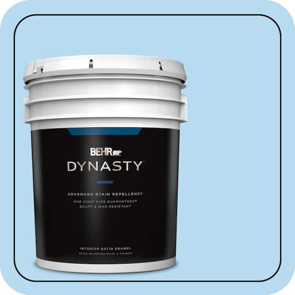 BEHR DYNASTY 5 gal. #P500-2 Seashore Dreams Satin Enamel Interior Stain-Blocking Paint and Primer