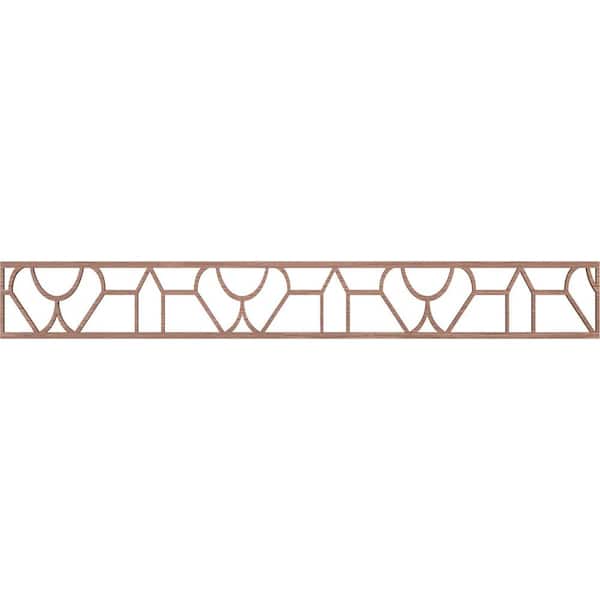 Ekena Millwork Whitechapel Fretwork 0.25 in. D x 46.5 in. W x 6 in. L Walnut Wood Panel Moulding