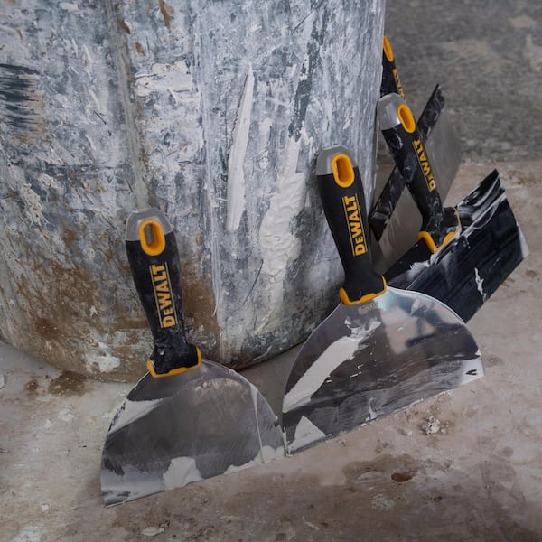 Lot De 3 Couteaux à Enduire Professionnels DeWalt - Lames 4, 5 Et 6 Pouces - Modèle DXTT 3-203