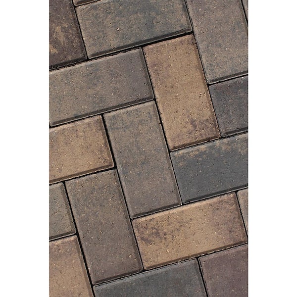 Holland Rectangle 8.5 in. x 4.25 in. x 2.375 in. Beechwood Concrete Paver  Sample HL603HOL6S The Home Depot