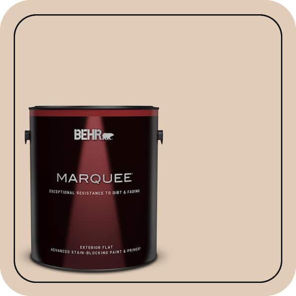 BEHR MARQUEE 1 gal. #S240-2 Rice Crackers Flat Exterior Paint & Primer ...