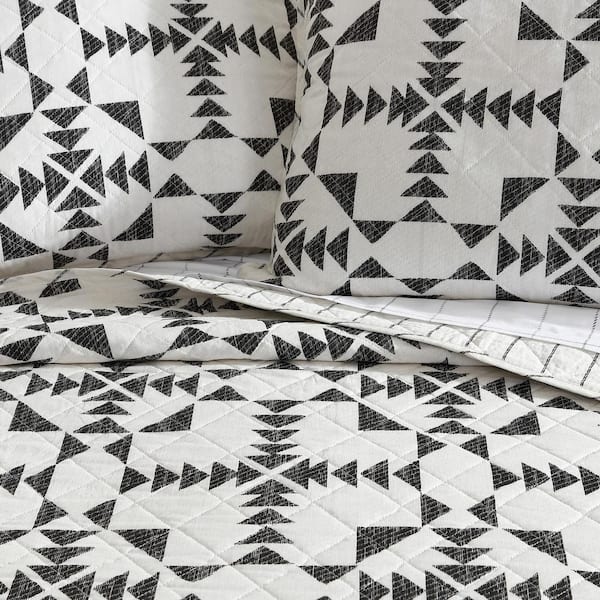 Unique Cotton Fabric Greyish White Geometric Pattern Diy Patchwork