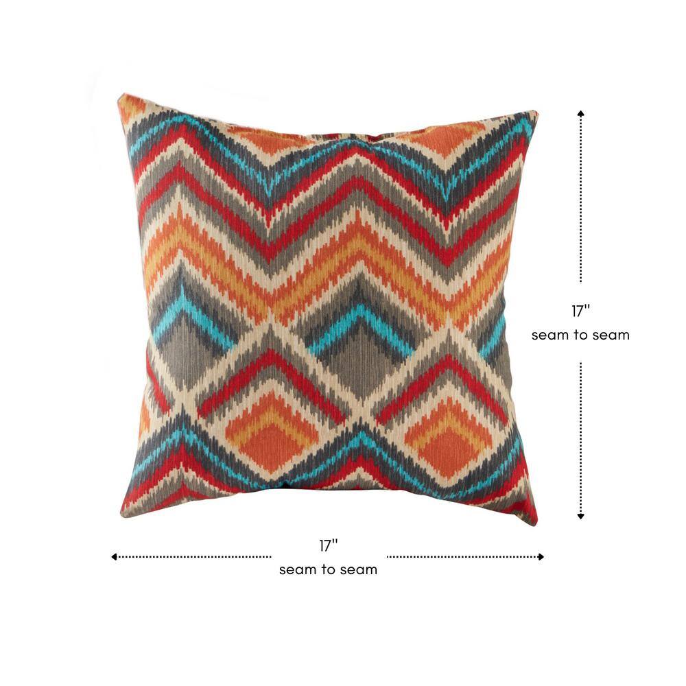 Surreal Multicolor 17" Square Outdoor Throw Pillow Set
