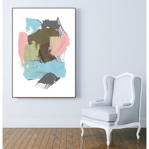 Unbranded 30 in. x 40 in. "Paint Web II" by Jennifer Goldberger Framed Wall Art