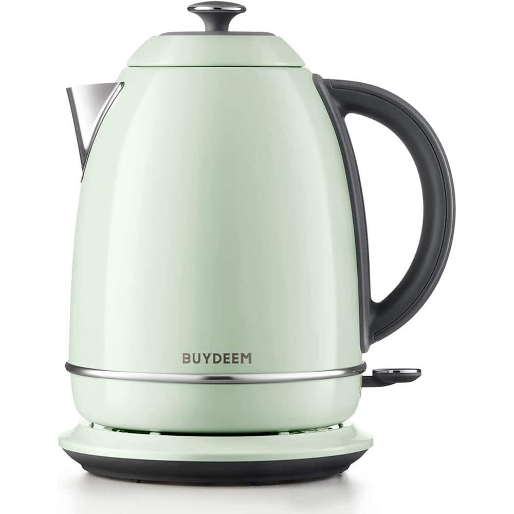 Ovente Double Wall Insulated Electric Kettle, Green 1.7L, 1.7 L