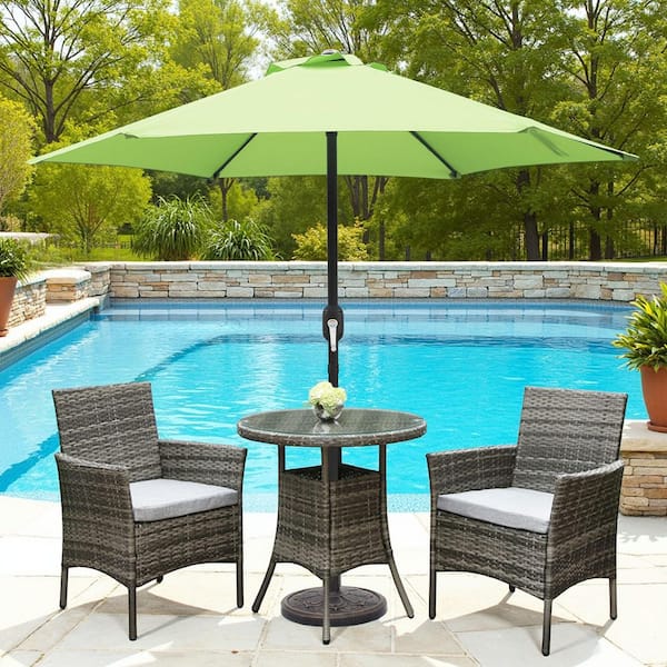 7.5 feet patio umbrella Maypex 7.5 ft. Steel Crank Market Patio Umbrella in Lime Green H4300001-G