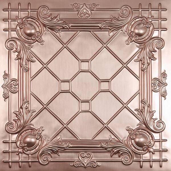 Ceilume Bentley Faux Copper Evaluation Sample, Not suitable for installation - 2 ft. x 2 ft. Lay-in or Glue-up Ceiling Panel