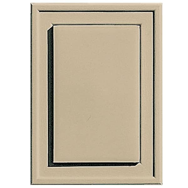 Builders Edge 4.5 in. x 6.25 in. #013 Light Almond Raised Mini Universal Mounting Block
