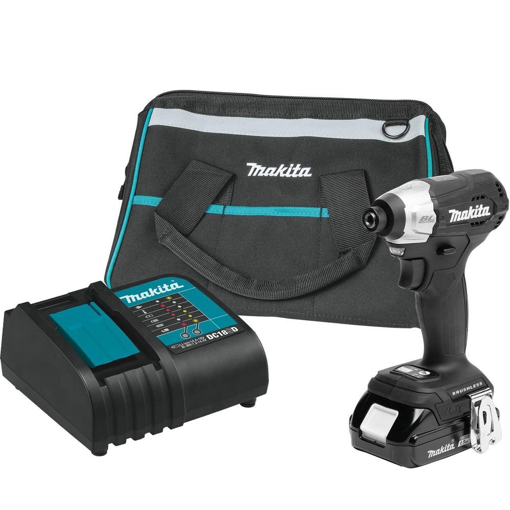 Makita 18V LXT Sub-Compact Lithium-Ion Brushless Variable Speed Impact Driver Kit (1.5Ah) XDT18SY1B - The Depot