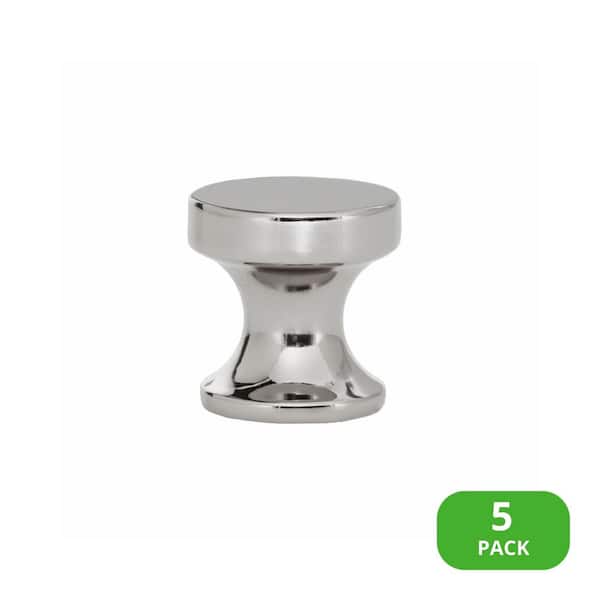 Sumner Street Home Hardware 5-Pack High Desert 1 in. (25 mm) Classic Polished Nickel Round Cabinet Knob