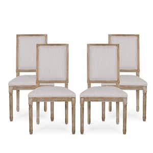 Robin Light Gray and Natural Upholstered Dining Side Chair (Set of 4)