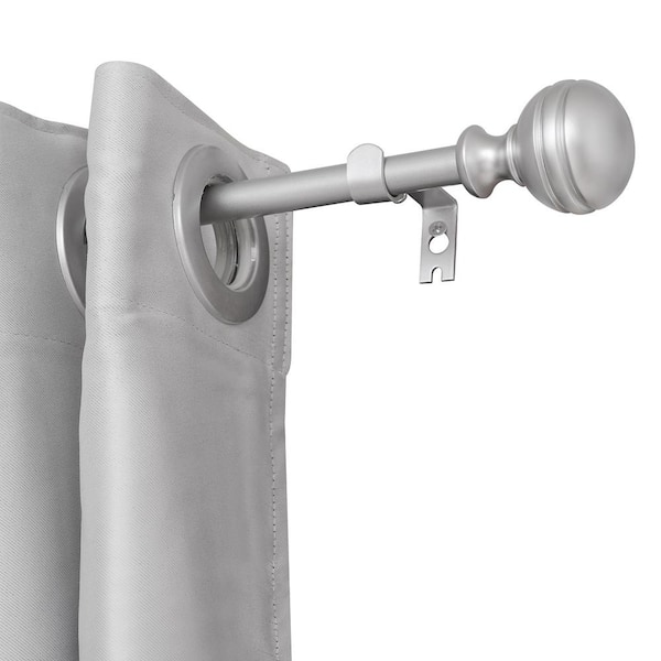 Utopia Alley 5/8 in. Curtain Rod - Single Curtain Rods For Windows 48 to 86 in., Adjustable Drapery Rods, Nickel