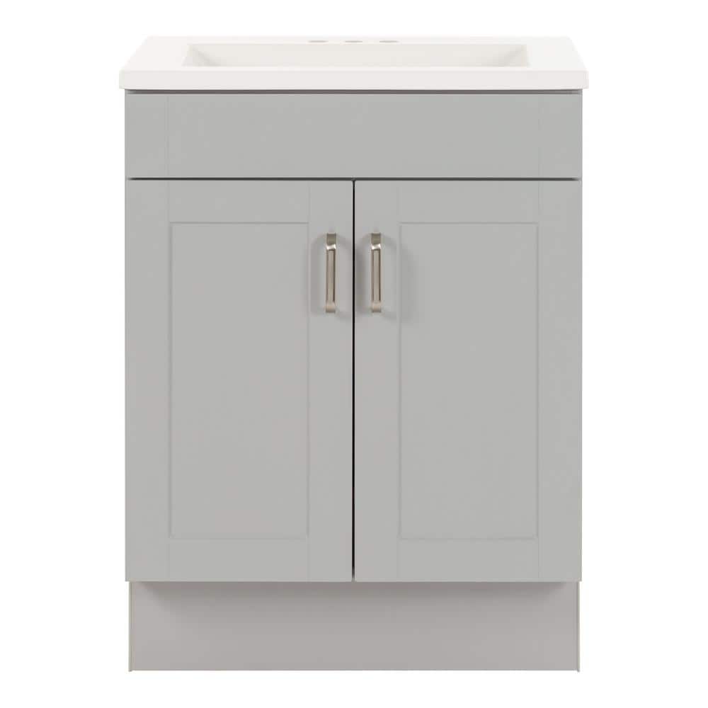 Glacier Bay Penford 25 in. W x 19 in. D x 33 in. H Single Sink