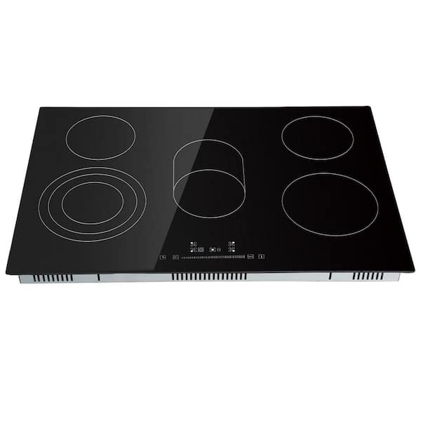 SKYSHALO Built in Electric Stove Top 30.3 x 20.5 in. 5 Burners 240 V Glass Radiant Cooktop with Sensor Touch Control