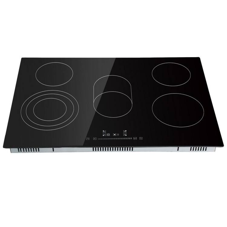 SKYSHALO Built in Electric Stove Top 30.3 x 20.5 in. 5 Burners 240 V Glass Radiant Cooktop with Sensor Touch Control