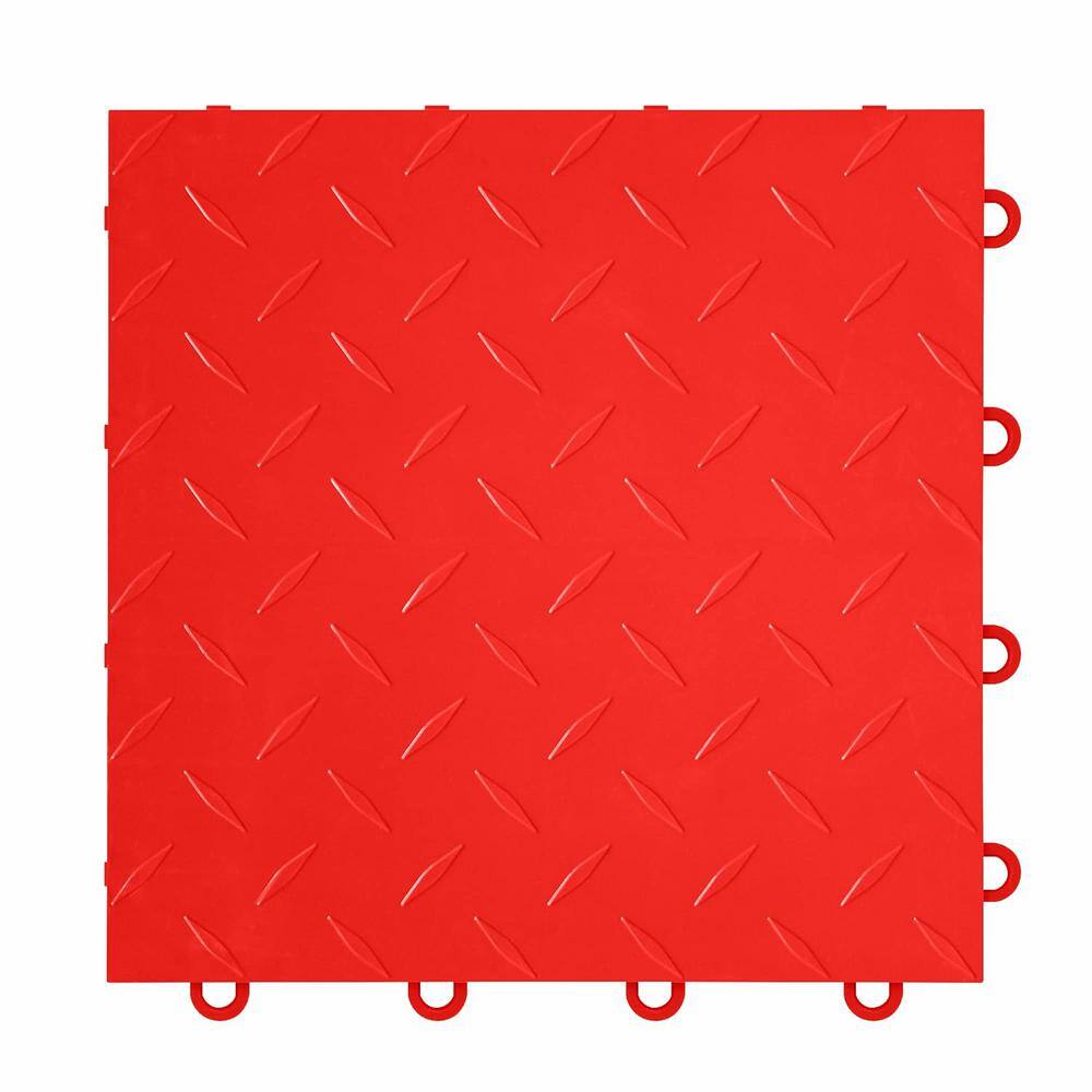 Nitro Diamond 3/8 in. Garage Tiles, Victory Red, 12 in. x 12 in., 52-Pack, Covers 52 sq. ft., Interlocking Floor Tiles price history on PriceWatchPro