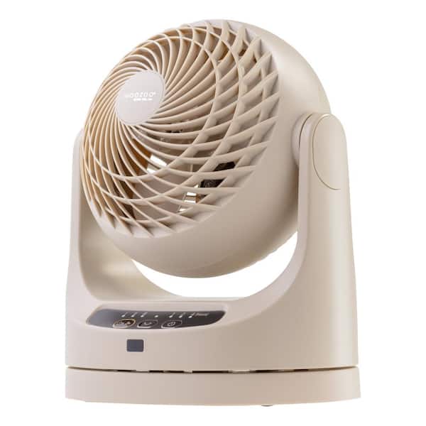 IRIS Wozoo Small Oscillating Air Fan with Remote Control, Latte 500180 - The Home Depot