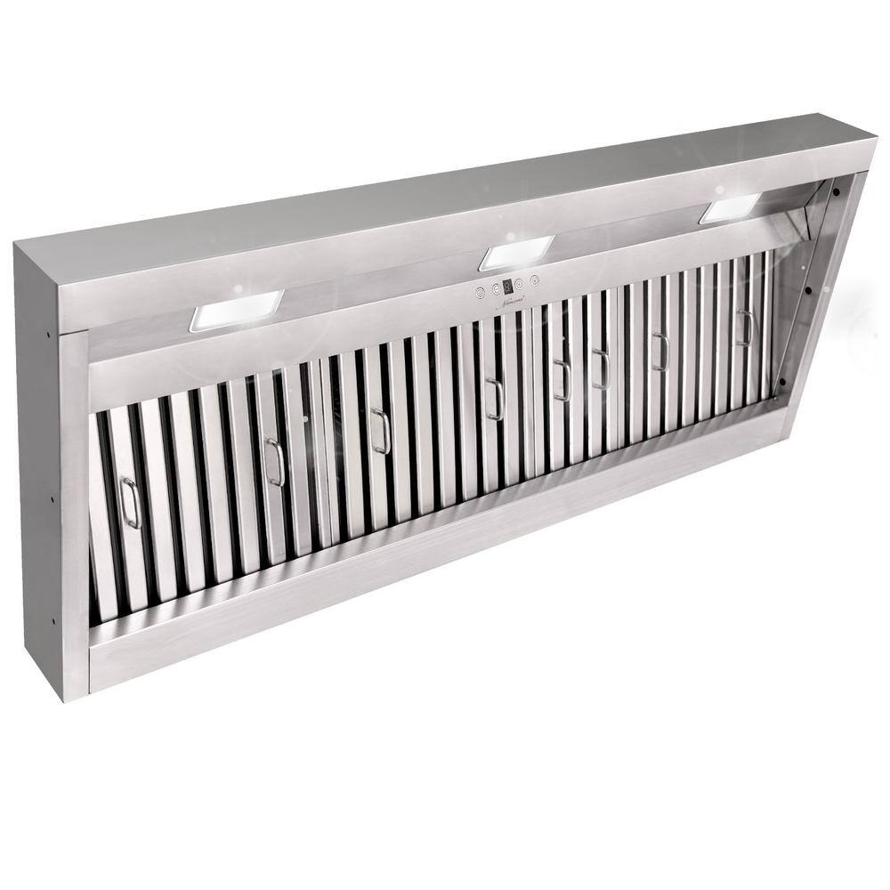 48" Stainless Steel Range Hood Insert with Charcoal Filter
