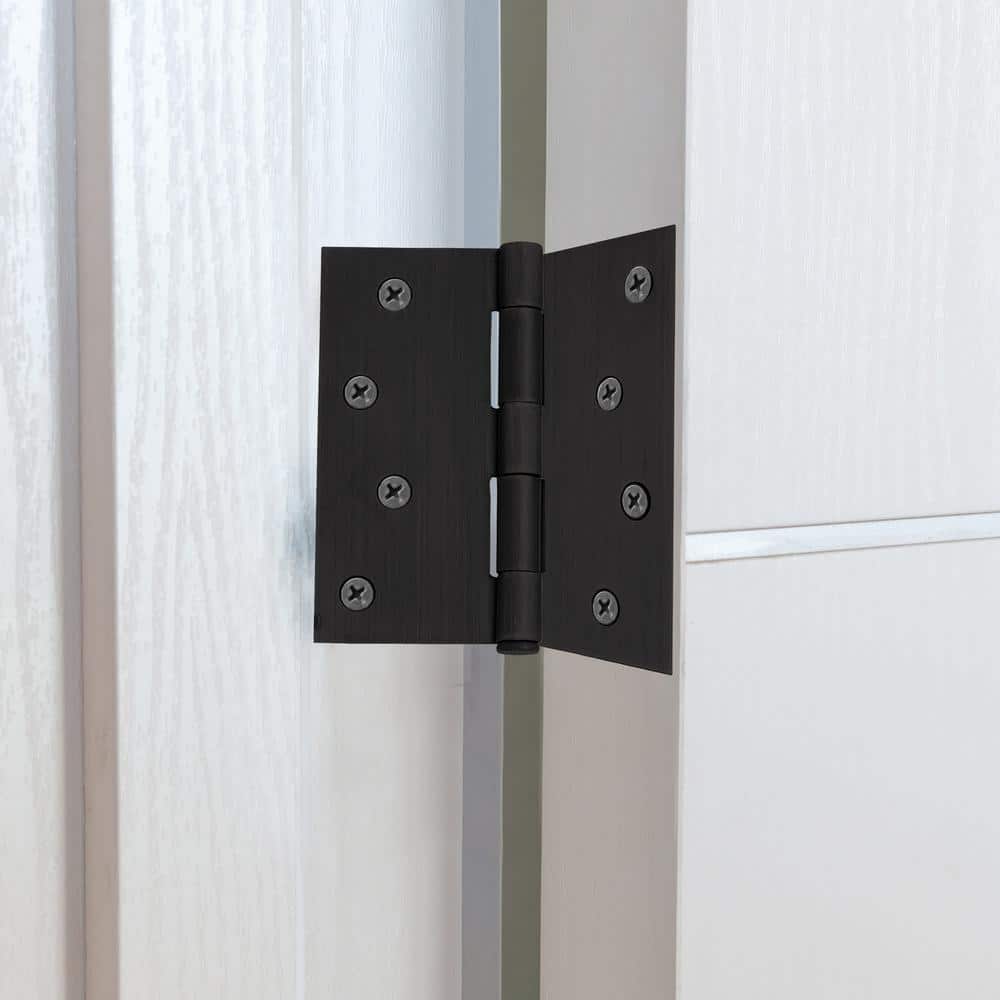 Matte Black Steel 4'' x 4'' Door Hinges with Removable Pin