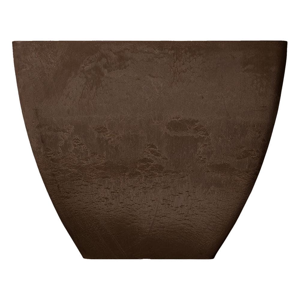 Large Chocolate Brown Recycled Plastic Square Planter