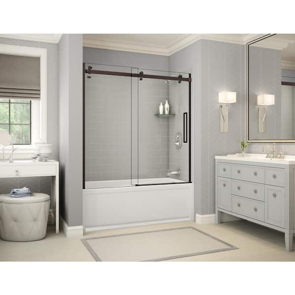 MAAX Utile Metro 32 in. x 60 in. x 81 in. Bath and Shower Combo in Soft ...