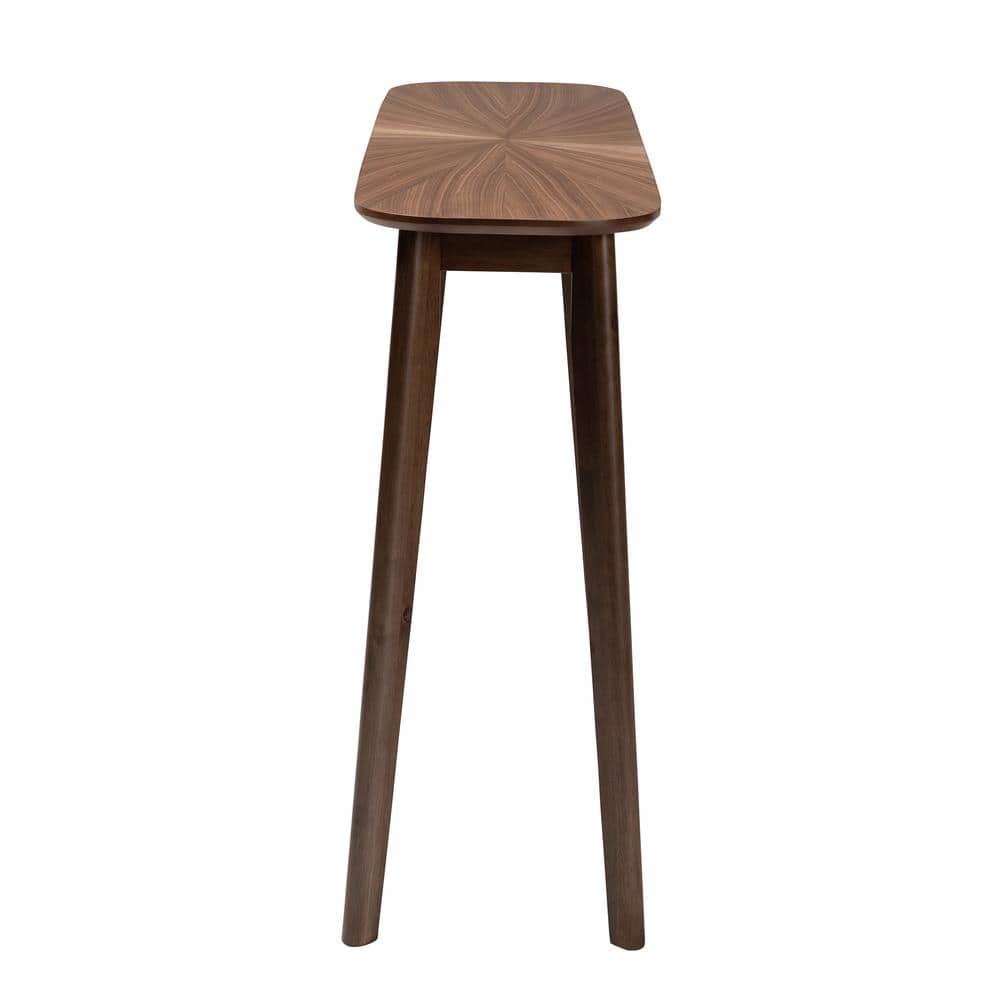 Wendy Walnut Mid-Century Modern Wood Console Table