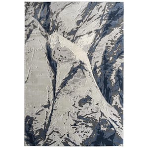 Global Altitude Grey 5 ft. x 7 ft. Abstract Area Rug