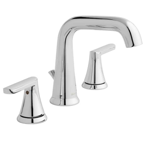 Glacier Bay Jax 8 in. Widespread Double-Handle High-Arc Bathroom Faucet in Polished Chrome