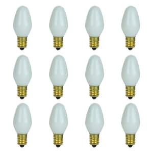 7-Watt C7 Candelabra Base White Incandescent Night Light Bulb (12-Pack)