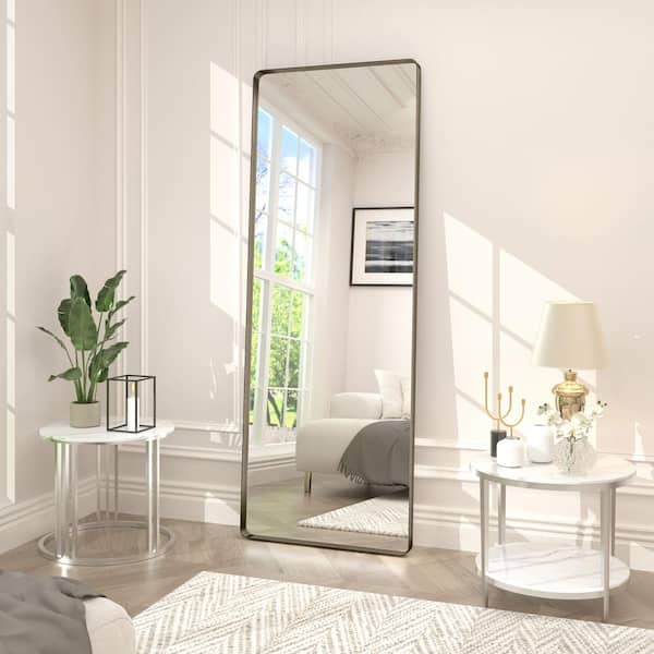 Apmir 65 in. H x 22 in. W Rectangular Aluminum Alloy Framed and Tempered Glass Wall Bathroom Vanity Mirror in Brushed Bronze