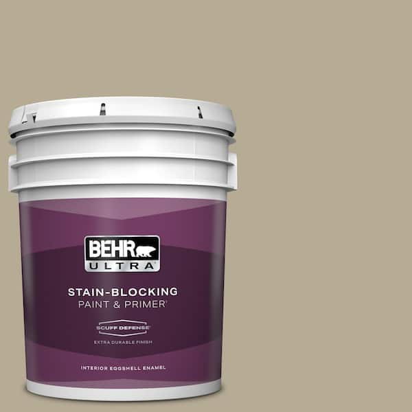 BEHR ULTRA 5 gal. #N330-4 Explorer Khaki Extra Durable Eggshell Enamel Interior Paint & Primer