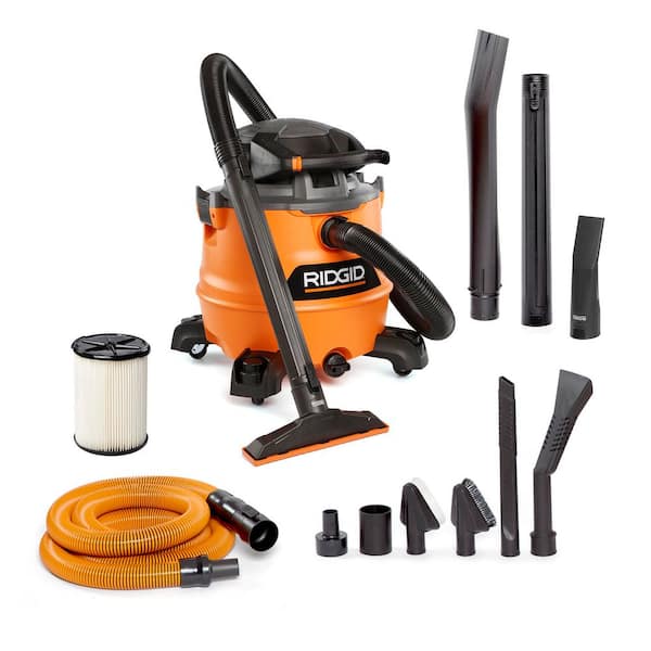 16 Gal. 6.5 Peak HP NXT Shop Vacuum HD1600 Wet Dry Vac with Detachable Blower, Filter, Accessories and Car Cleaning Kit