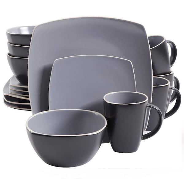 Gibson Elite Soho Lounge 16-Piece Plates, Bowls, and Mugs Dinnerware ...