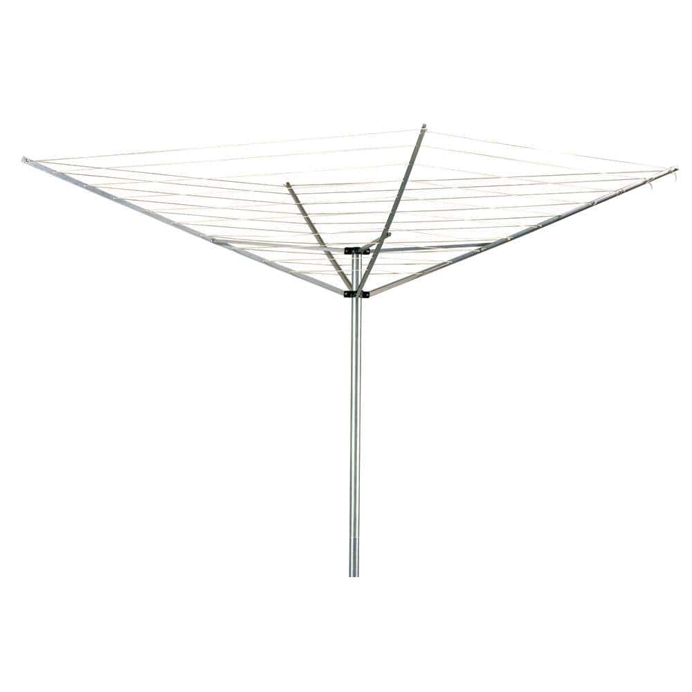 Details about   NEW In Ground Umbrella Dryer 165-feet Drying Line Clothesline Hanger White Large 