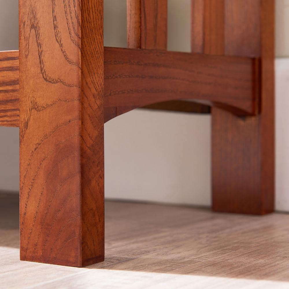 Loon Peak® Mission Solid + Manufactured Wood Bookcase in Medium Oak