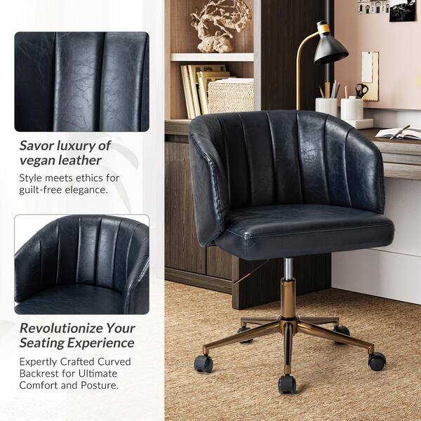 Swivel Accent Chair with Rolling Wheels, Velvet Home Office Desk Chair for  Living Room and Bedroom, Adjustable Modern Tilt Task Chair for Computer Desk,  Fuchsia 