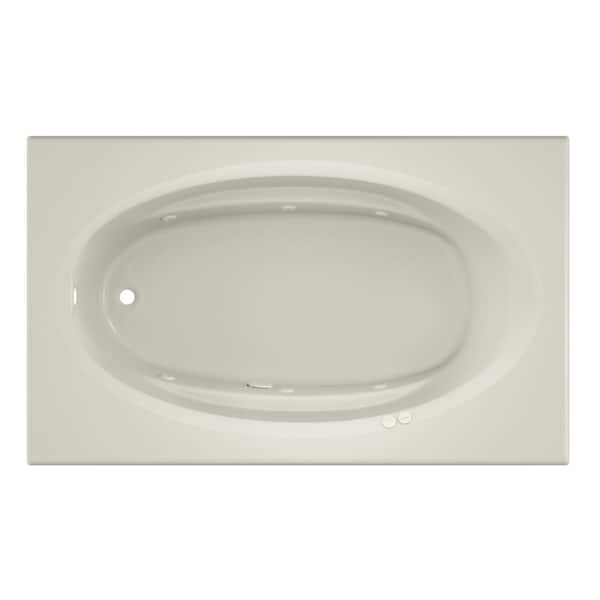 JACUZZI Signature 72 in. x 42 in. Rectangular Whirlpool Bathtub with Left Drain in Oyster