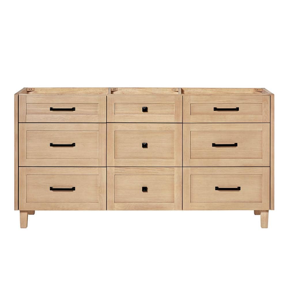 Monroe 66 in. W x 21.5 in. D x 34.5 in. H Bath Vanity Cabinet without Top in Oak price history on PriceWatchPro